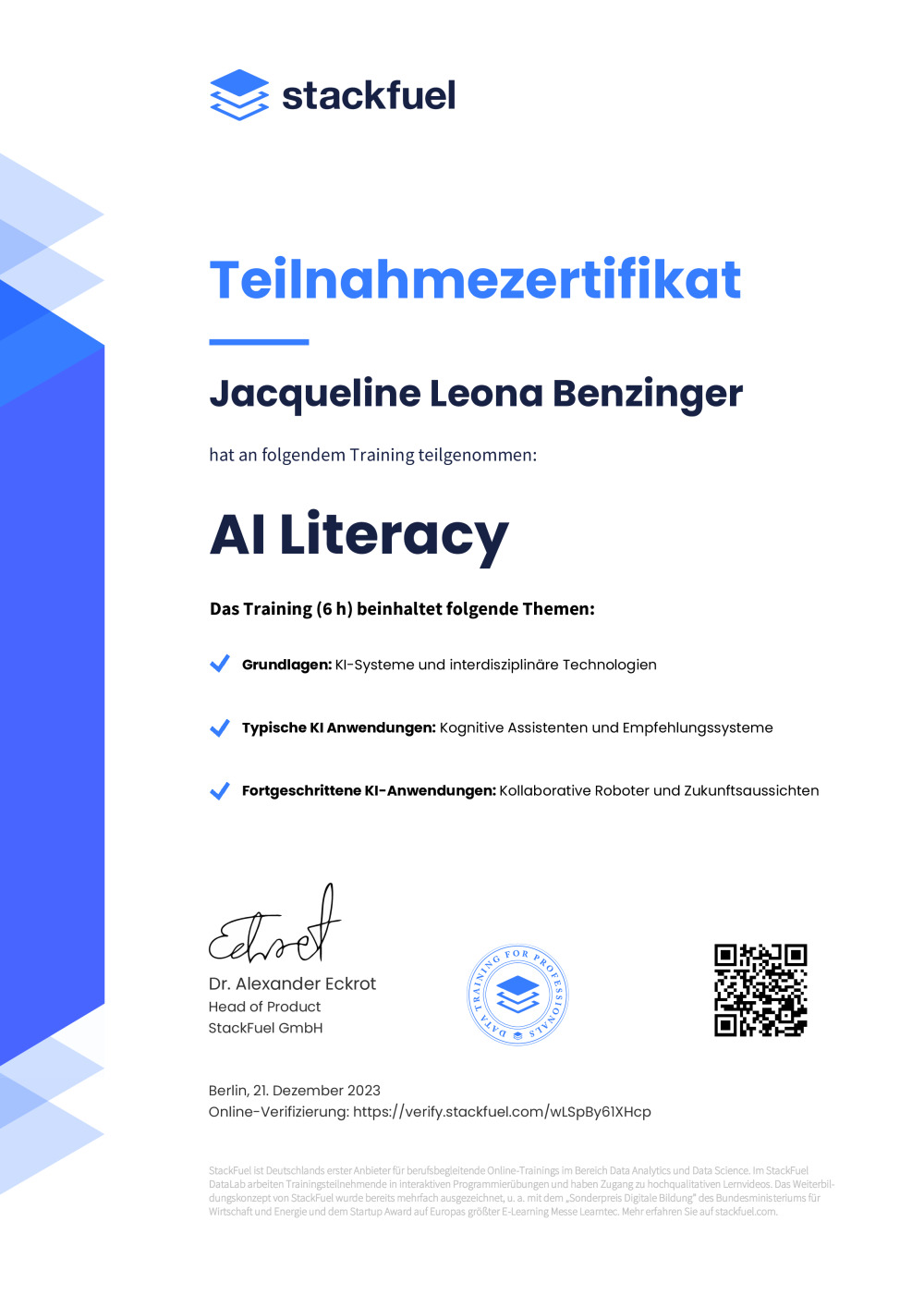 Certificate