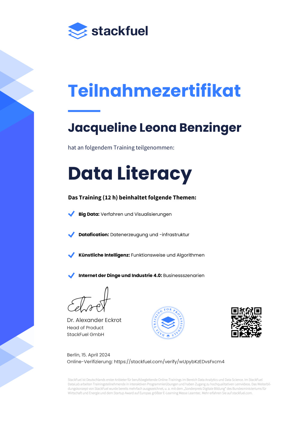 Certificate