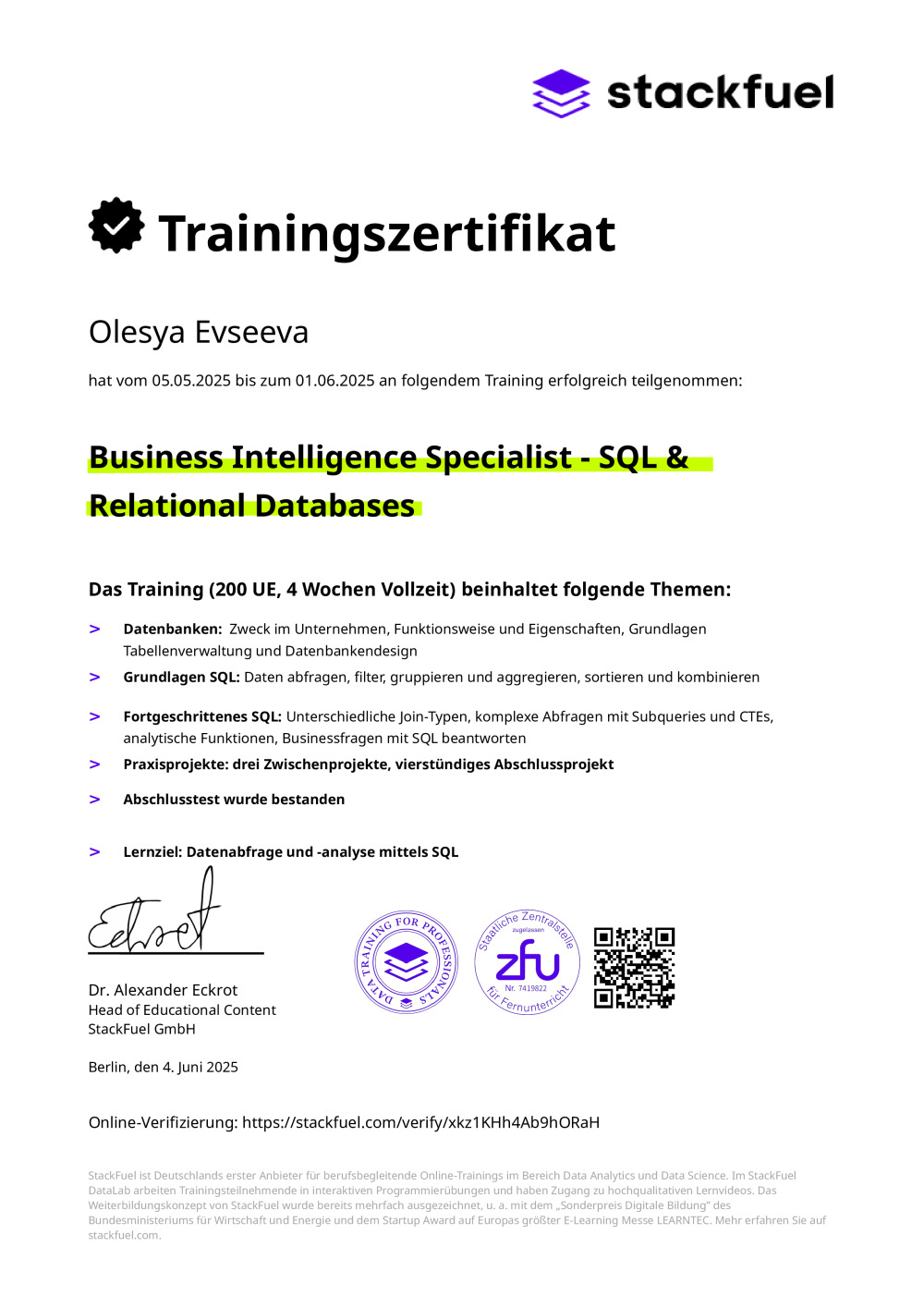 Certificate