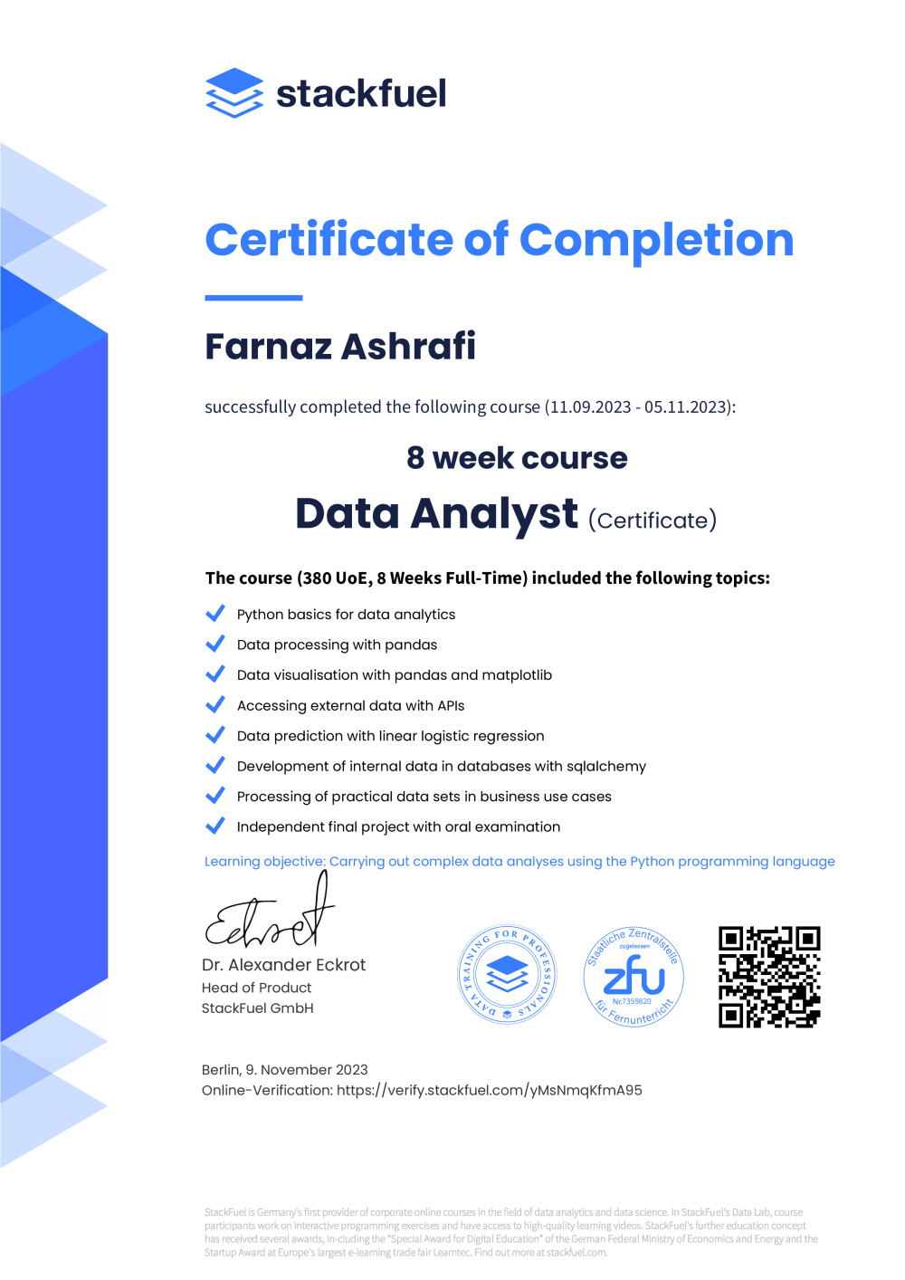 Certificate