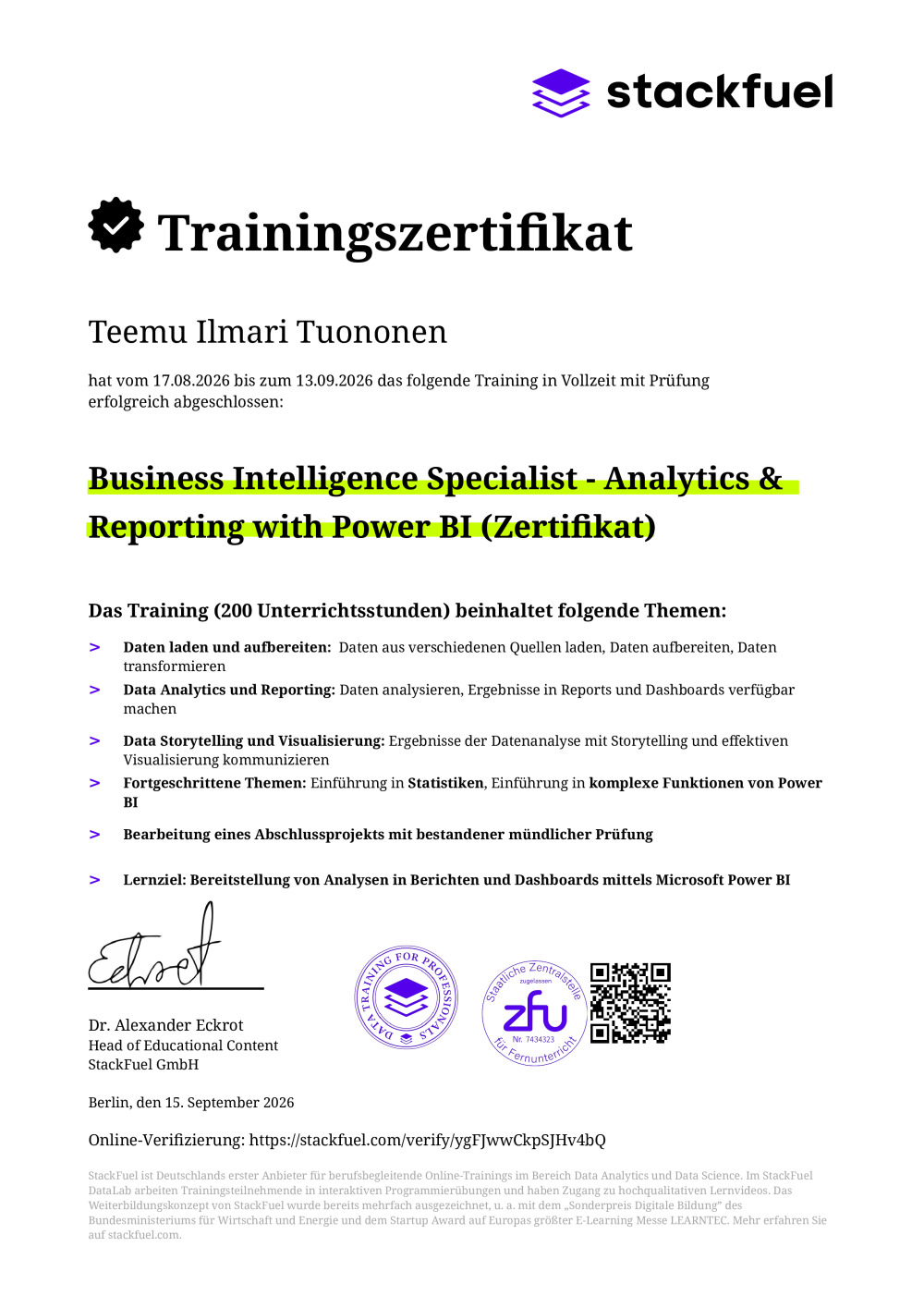 Certificate