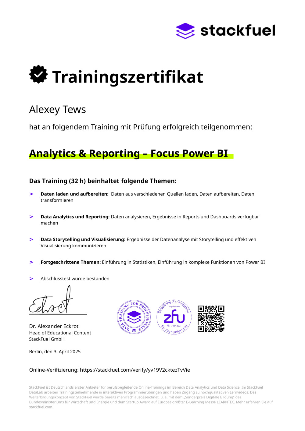 Certificate