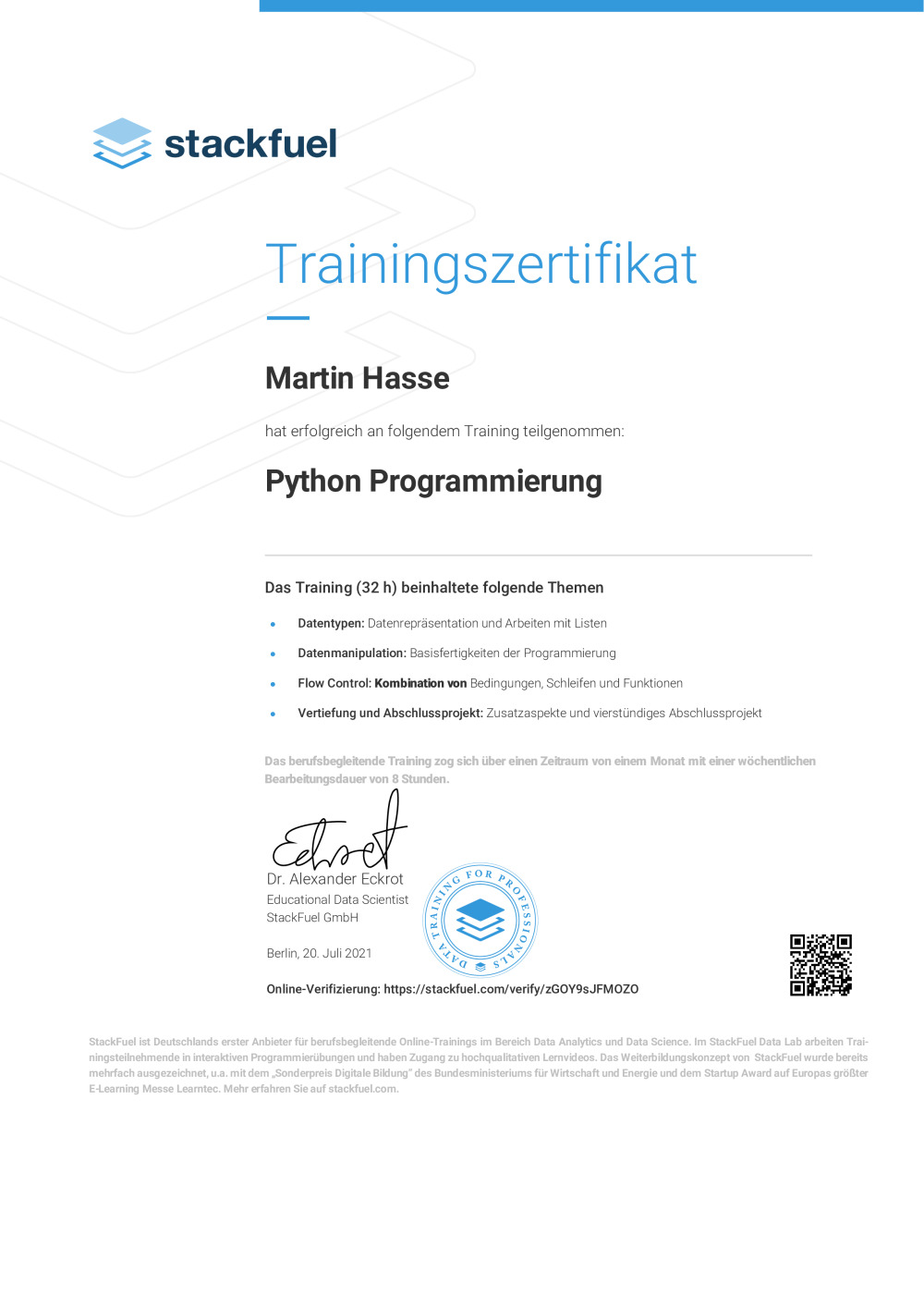Certificate
