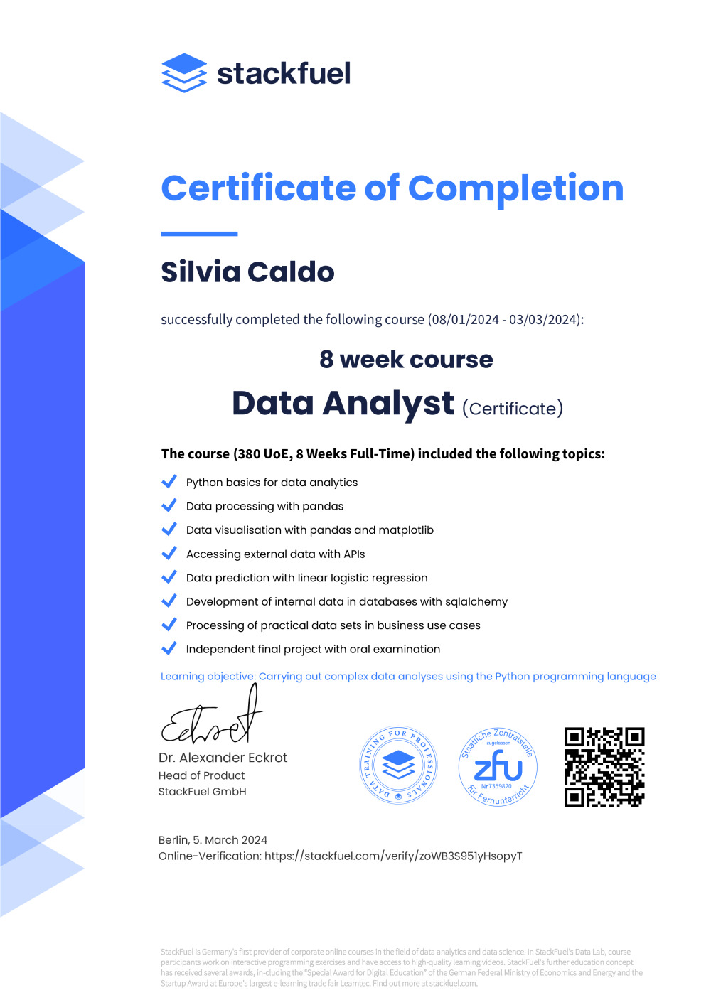 Certificate